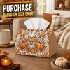 1pc Woodland Animal Nature Tissue Box - Fox Creature Pumpkin Flora Napkin Storage Box, Suitable for Rolls/Facial Tissues/Single Sheets, Two Sizes Avai