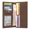 European and American Retro Genuine Leather Men's Wallet, Crazy Horse Leather Long Style, Multi Card Slot USD Clip Wallet