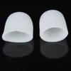 Pair Of Silicone Gel Reusable Washable Toe Caps Pain Reliever FIT FOR Adult Big White