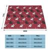 Red Scottish Terrier Dog Blanket Fleece Printed Scottie Tartan Skye Multi-function Soft Throw Blankets for Sofa Travel Quilt
