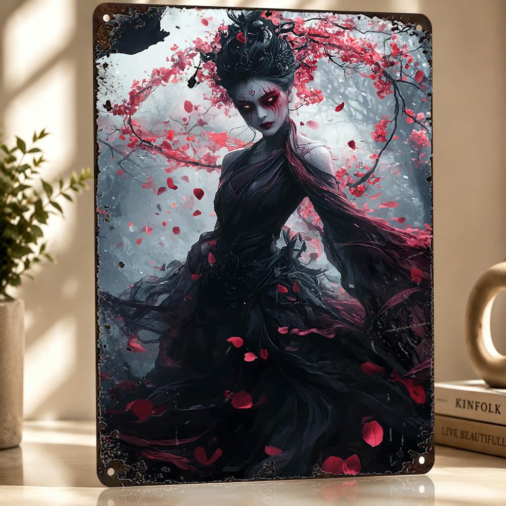 Dark Fantasy Woman Metal Poster Perfect Gift for Fans Lovers Customized Wall Art Metal Sign for Decoration Room Ornaments Decor