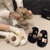 Autumn and Winter New Cartoon Accessories Wool Slippers Women's Fashion Round Head Outer Slippers Women's Fashion Cotton Shoes