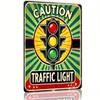 Vintage Metal Wall Art Traffic Sign Garage Decor 8x12 Inch Iron Poster