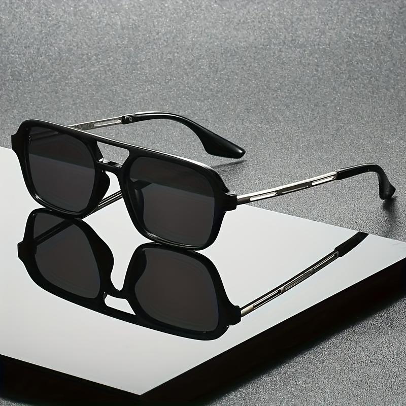 Unisex Square Fashion Glasses with Case Trendy Streetwear for Music Festivals Holiday Gifts