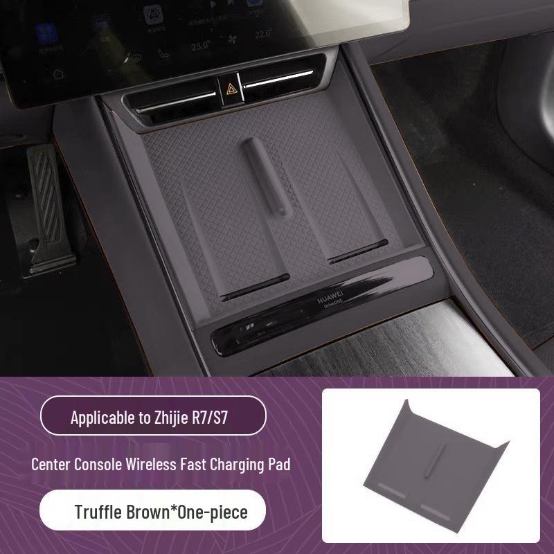 Zhiji R7 Console Wireless Charger Silicone Anti-slip Pad Car Interior Accessory