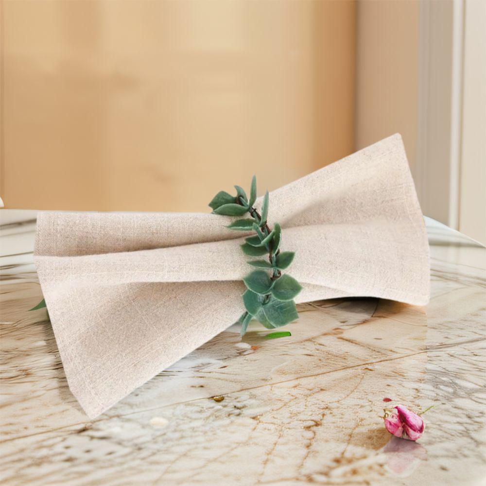 3pcs Rustic Artificial Plant Napkin Rings Simulation Napkin Buckles  Wedding Banquet