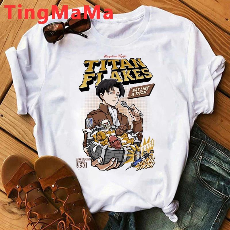 Japanese Anime Attack On Titan T Shirt Unisex Shingeki No Kyojin Eren Yeager T-shirt Cartoon Titans Attack Graphic Tshirt Unisex
