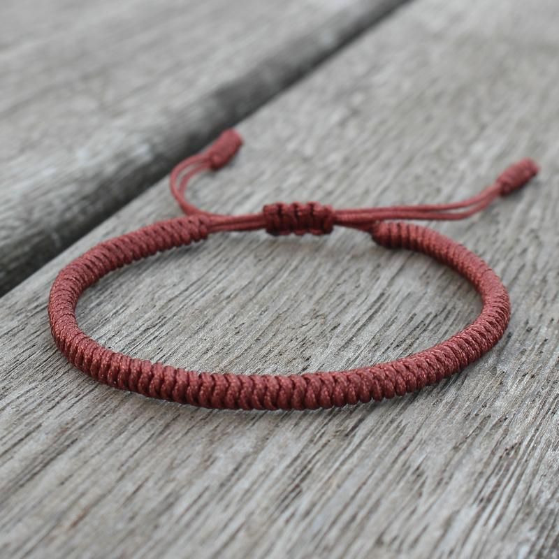 Tibetan Buddhist Bracelet Lucky Handmade Braided Adjustable King Kong Knot Red Thread Charm Bracelets for Women Men Couple Lover