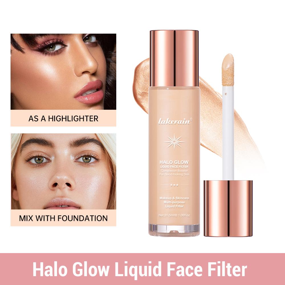 Lakerain Halo Glow Liquid Filter Complexion Booster for A Glowing Look Infused with Hyaluronic Acid Liquid Highlighter Powder
