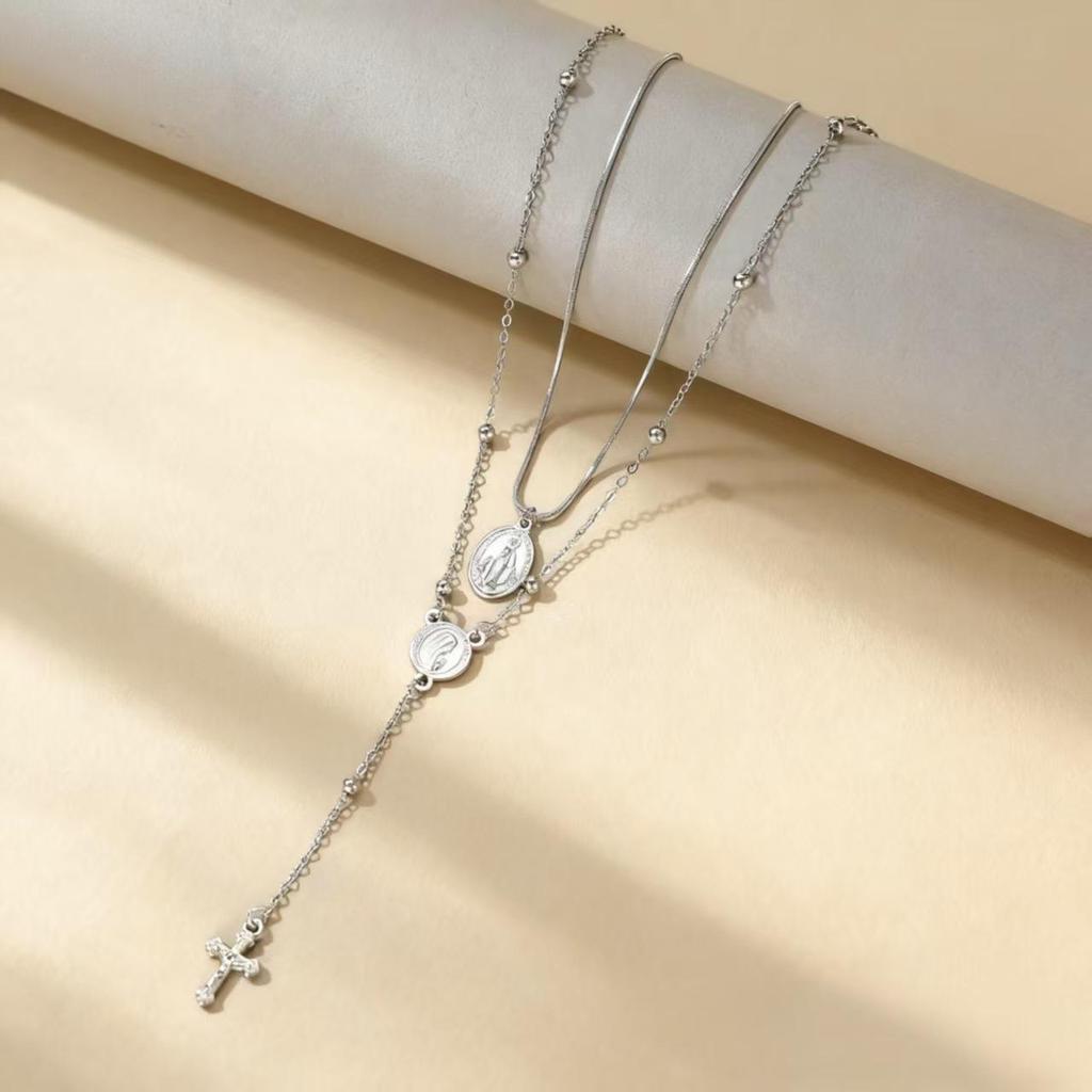European-Style Double Layer Clavicle Pendant Necklace for Women