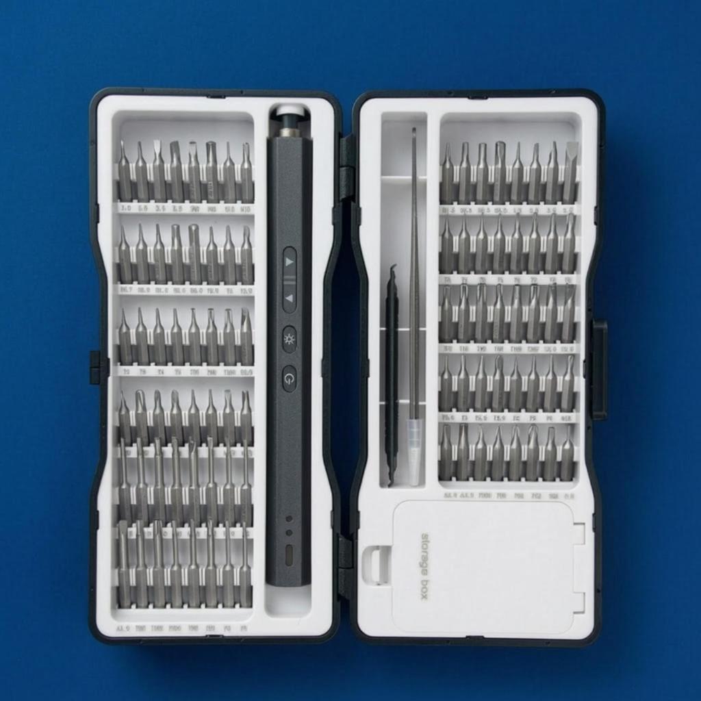 Electric Precision Screwdriver Set Builtin LED Small Rechargeable for