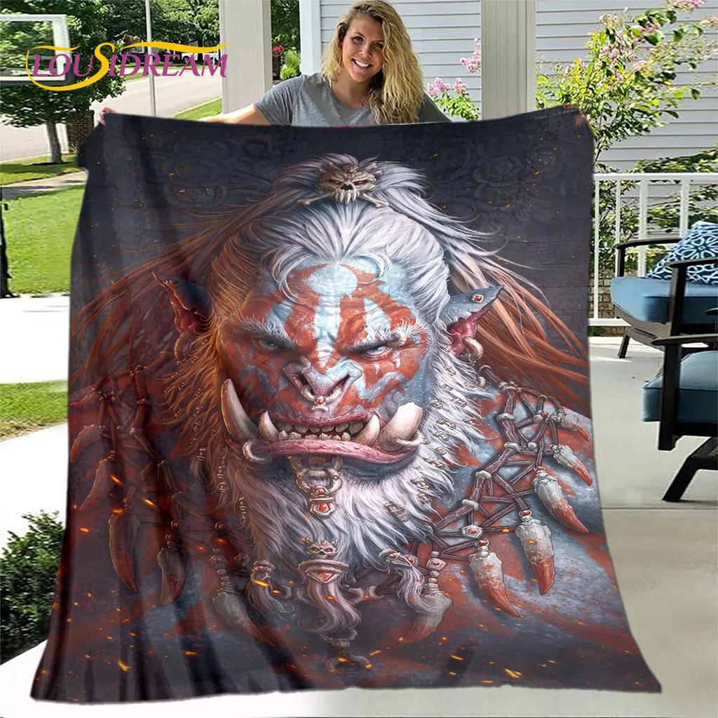 WOW, World of Warcraft Game Gamer Soft Plush Blanket,Flannel Blanket Throw Blanket for Living Room Bedroom Bed Sofa Picnic Cover