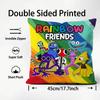 RRainbow FriendsS Cartoon Cushion Cover Plush Fabric Soft DoubleSided Printed Sofa Warm Winter Home Child Gift Pillow Case