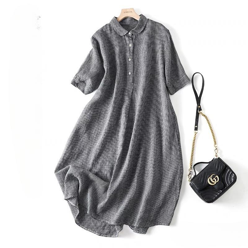 

Клетчатое платье Длинное женское платье M