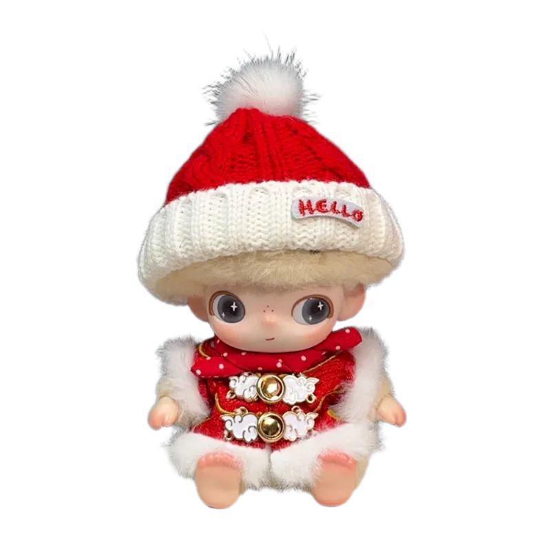 Neujahrs-Kleidungsset für 10cm Puppen: Hanfu Festliche Accessoires & Silikon Neues Baby Tagebuch Anhänger Blind Box.
