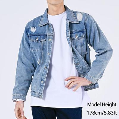 Jeans Jacket for Men Denim Jacket Korea Fashion