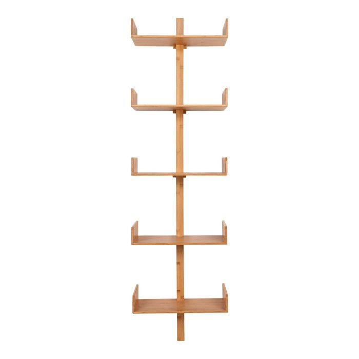 Étagère murale en bambou naturel 50 x 180 cm