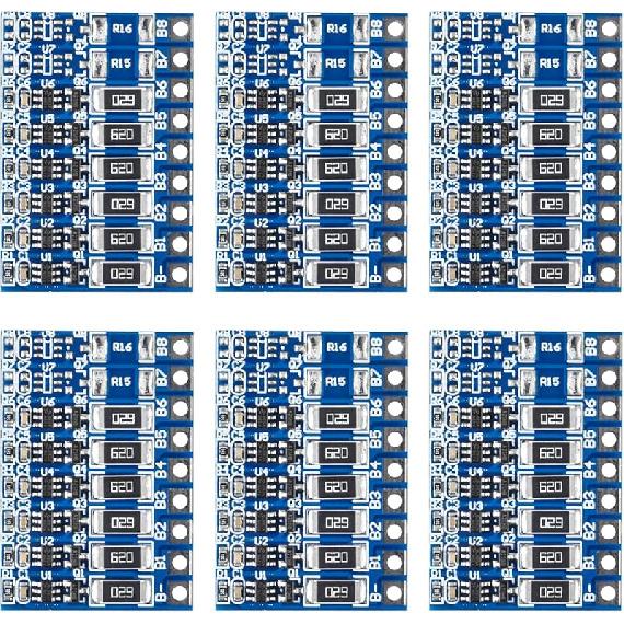 Alinan 6pcs 5S 21V 4.2V Li-ion Balancer Board 18650 Li-ion Balncing Full Charge Battery Balance Function Protection Board