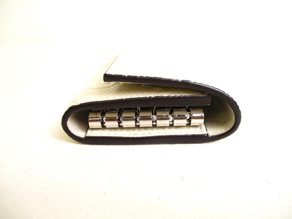 Äkta GUCCI GG-präglad Vit Läder 6 Fack Nyckelhållare #9364 Säljaren renoverad