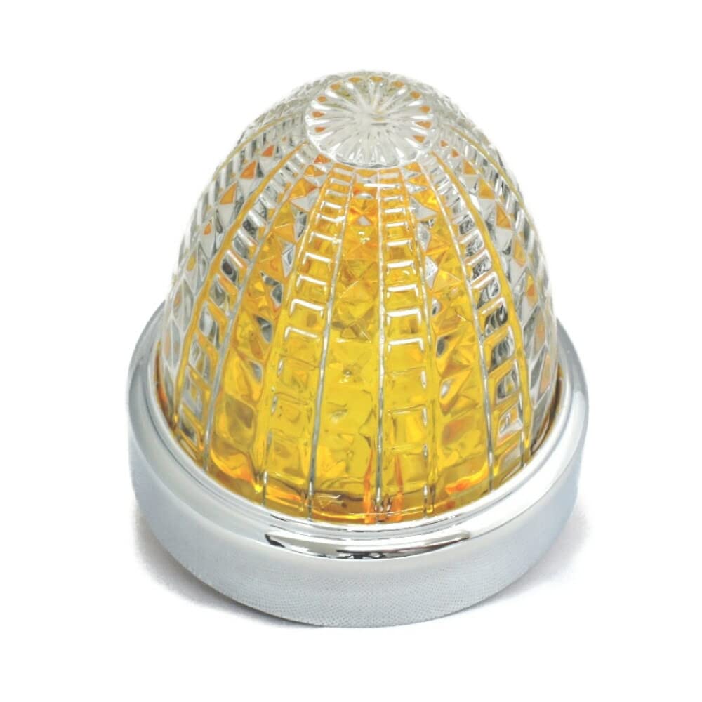 Japan Body Parts Truck Accessories JB Gekikou LED Crystal HP Marker 2, Clear/Yellow, 12/24V Compatible, LSL-211Y