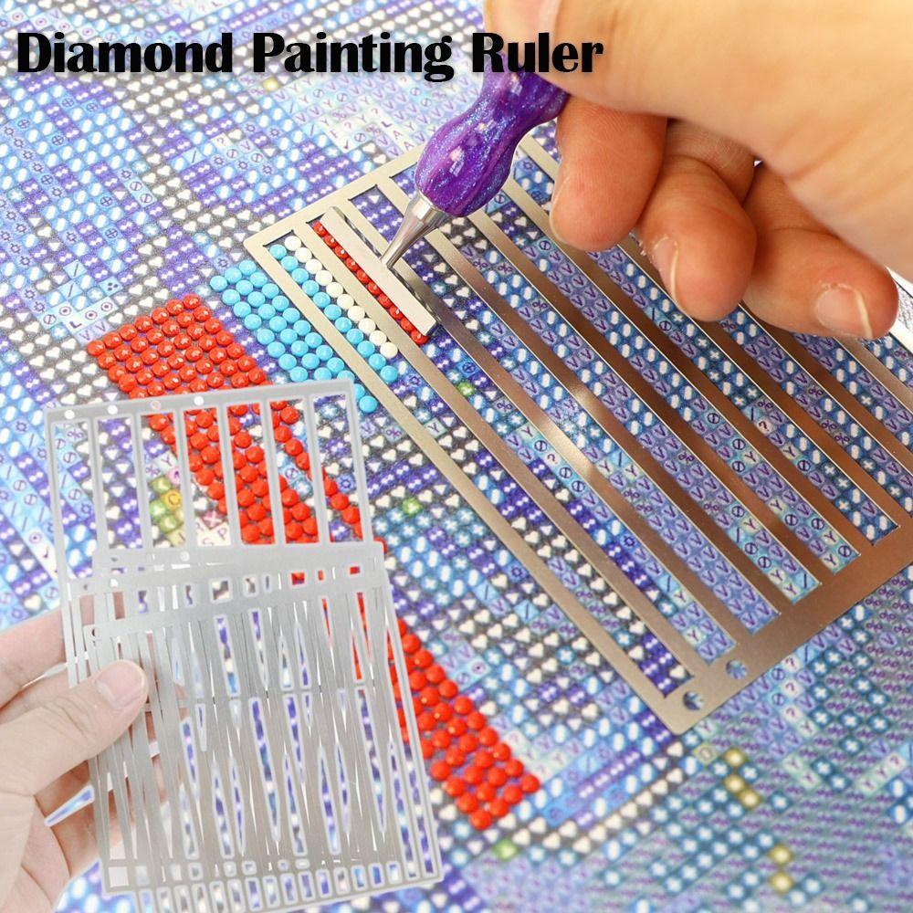 Non-Slip Ruler for Diamond Art Ruler Straight Drill Drawing Ruler Full Drill or Partial Kits