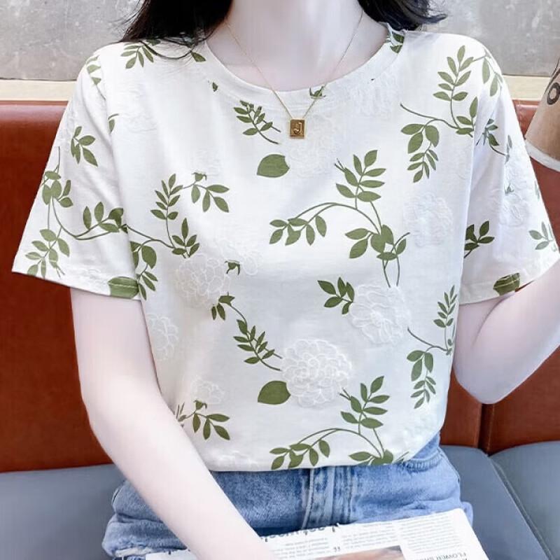 

La Chapelle Women s Floral Print Short Sleeve T-Shirt S