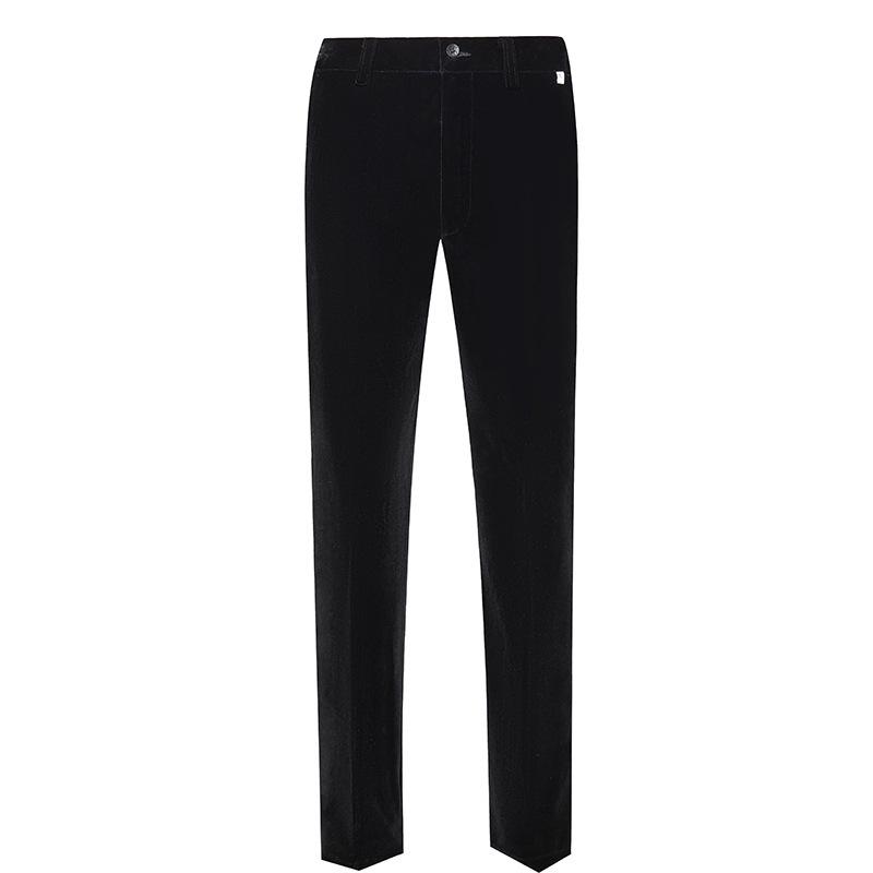 

Чоловічий чорний оксамитовий вишитий повсякденний костюм-комплект з лацканами для офіційних заходів та виступів. XXL