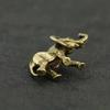 Antike Mini-Elefantenfiguren Heimdekoration Büro Teehaustier Schreibtisch Tierornamente Bronze Schnitzereien Griffe Messing Miniaturen