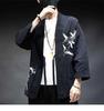 Hochwertige Baumwoll-Leinen-Mischung Japanische Mode Herren Kimono, Samurai Japanische Kleidung Trenchcoat