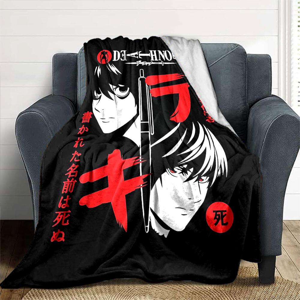 1pc Death Note Soft Flannel All Season Throw for Home, Office, Outdoor UseDurable Comfort Soft Warm Throw for Home