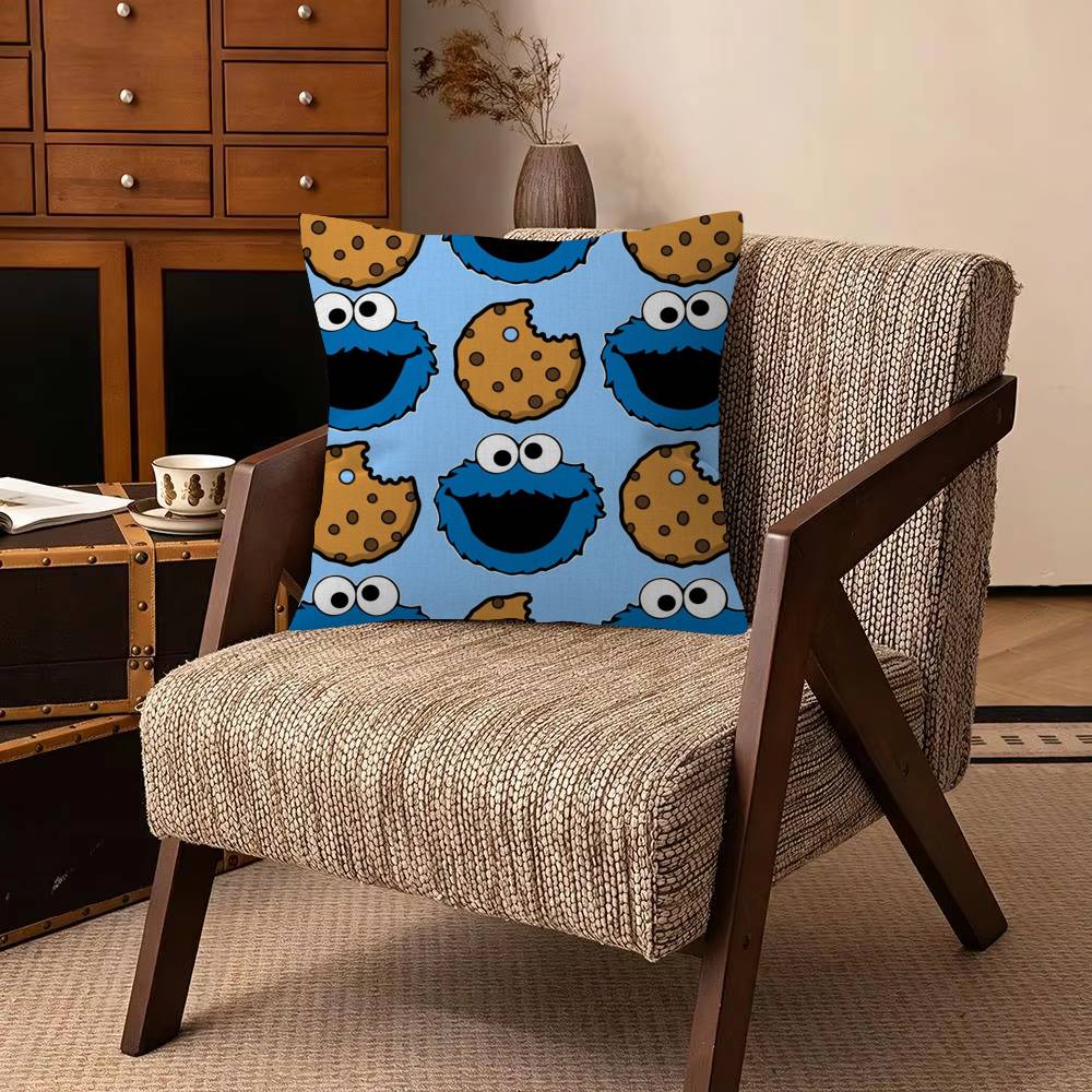 CCookies Monster Cartoon Pillow Gift Home Office Decoration Bedroom Sofa Car Cushion Cover Case X