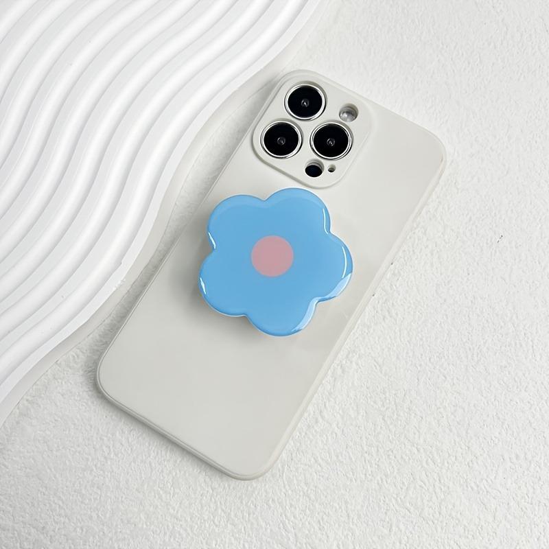 Clear Flower Folding Expandable Mobile Phone Grip Holder Socket Pocket Support For IPhone 16 Finger Ring Griptok Expanding Stand