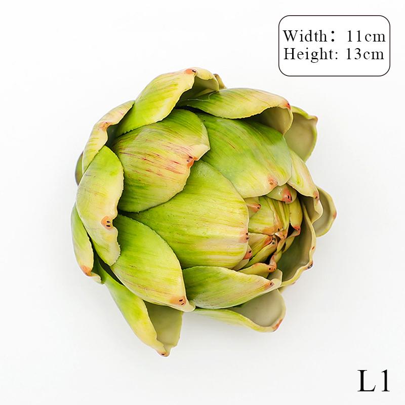 Artificial Artichoke Model Vase Filler Fake Vegetables And Fruits Faux Plant Kitchen Decorations Home Art Decor