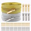10Meters 3# 5# Nylon Zipper Tapes + Zippers Sliders for Coat Bags Zips Repair Kits Gold Silver Teeth Zip Apparel Accessories