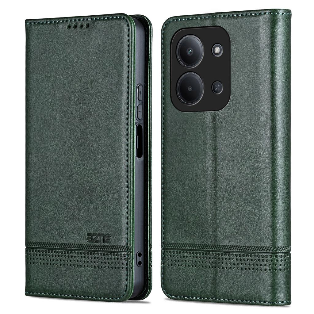 AZNS Für Xiaomi Redmi 15C 4G (EU) (173 mm) Hülle Rindsleder Textur PU Leder Brieftasche Handyhülle