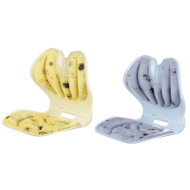 Children's Cartoon Foldable Lumbar Support Chair Cushion for Office and Posture Correction