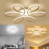 Flush Mount Lamp 12W Household LED Chandelier Three Colors Flower Design Ceiling Lights Super Bright Eye Care Home Decor Fixture