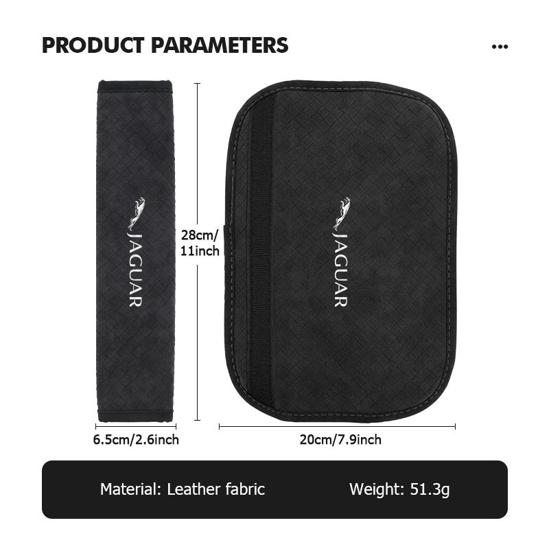 For Jaguar Car Styling Seatbelt Shoulder Pad Safety Shoulder Protector Cover XK S-Type F-Type X-Type F-Pace I-Pace E-Pace XFR PP21