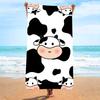 Süßes Cartoon-Kuhmuster Strandtuch Schwarz-Weiß Tier Polyester Schnelltrocknend Badetuch Sommer Pool Schwimmen Kinder Mädchen Sandfrei