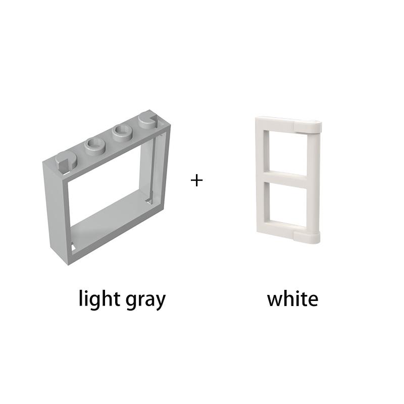 

10pcs DIY thick door and window frame building blocks 1x4x6, creatively compatible with 60594, 60603, 60608 children s toys