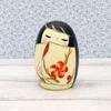 Castle Enterprise Spring Thinking Kokeshi Handcrafted Wooden Japanese Doll 8.62 X 5.9 Cm Made In Japan
