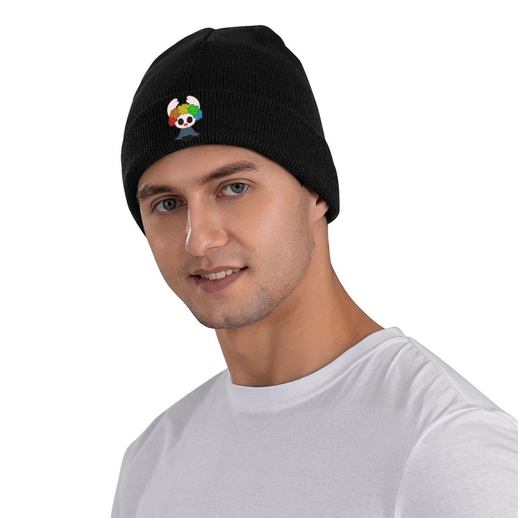 Hollow Knight Silksong Clown Warm Knitted Cap Winter Knit Bonnet Hat Skullies Beanies Hip Hop Caps for Unisex
