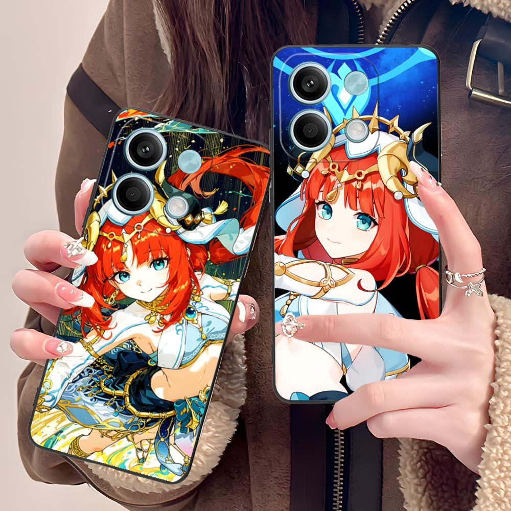Game GI Nilou Matte TPU Mobile Phone Case for POCO F7 F6 F5 F4 F3 F2 Pro GT C75 C71 C65 C61 C40 Pro Ultra Colorful Cover