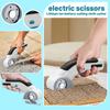 Cordless Electric Scissors Rechargeable Cloth Cutting Machine Sewing Shear Carpet Trimmer Carpet PVC Leather Cutting Tools