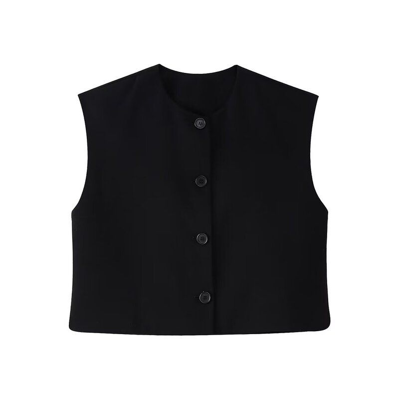 Fashion Style 2024 Autumn New Women's Clothing Commuter Slimming All-Matching Printed Vest Style Tops 8259187
