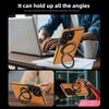 For Samsung Galaxy S25 Ultra Case with Ring Kickstand Magnetic Case PU Leather Back Cover