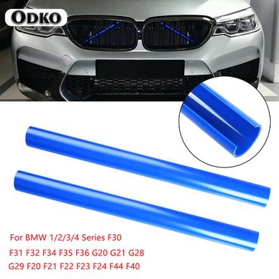 2 Pièces Support Barre de Calandre V Support Enroulement Pour BMW F30 F31 F32 F33 F34 F01 F02 F03 Calandre Avant Bandes de Garniture Cache Cadre Autocollants Décoratifs
