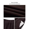 Women's Khaki Woolen Wide Leg Pants - Autumn/Winter 2024 Slimming Fleece-Lined Drapey Pants