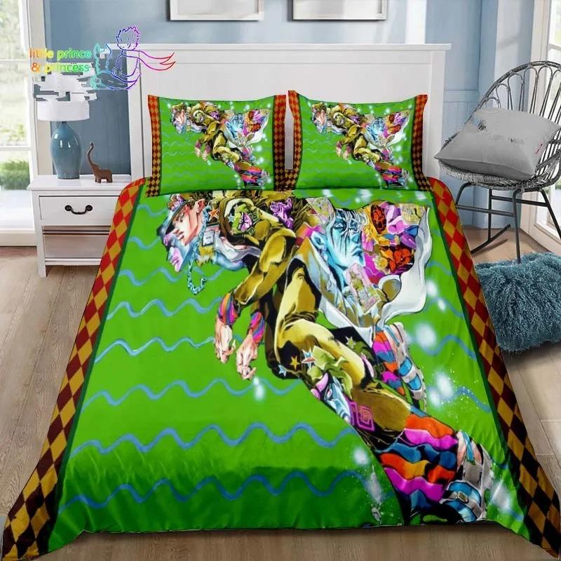 Jojolion Abenteuer Bequeme Bettdecke Bettbezug Kissenbezug Bettwäsche-Set Kinderzimmer Dekoration Heimtextilien
