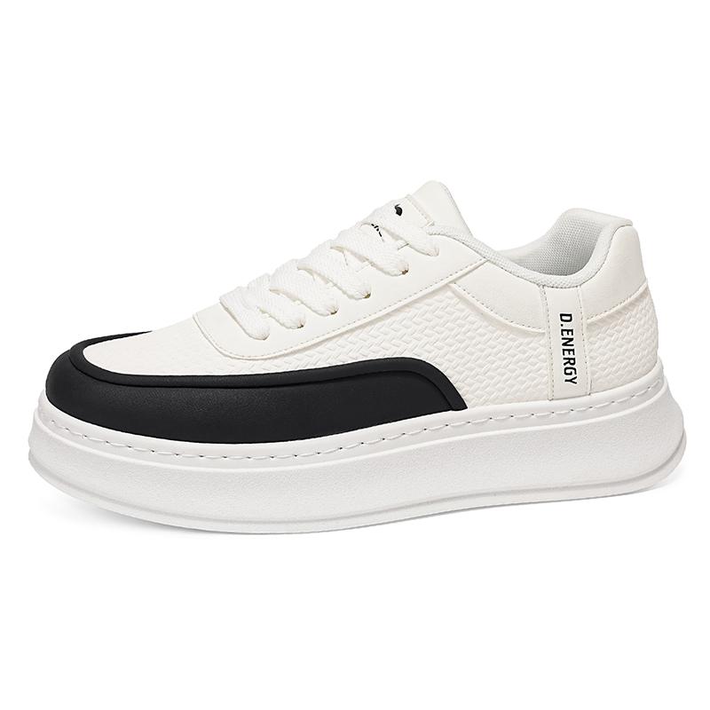Men's Thick Sole Platform Sneakers Casual Board Shoes Fashion Lace‑up Skate Shoes All‑Match Daily Walking Shoes